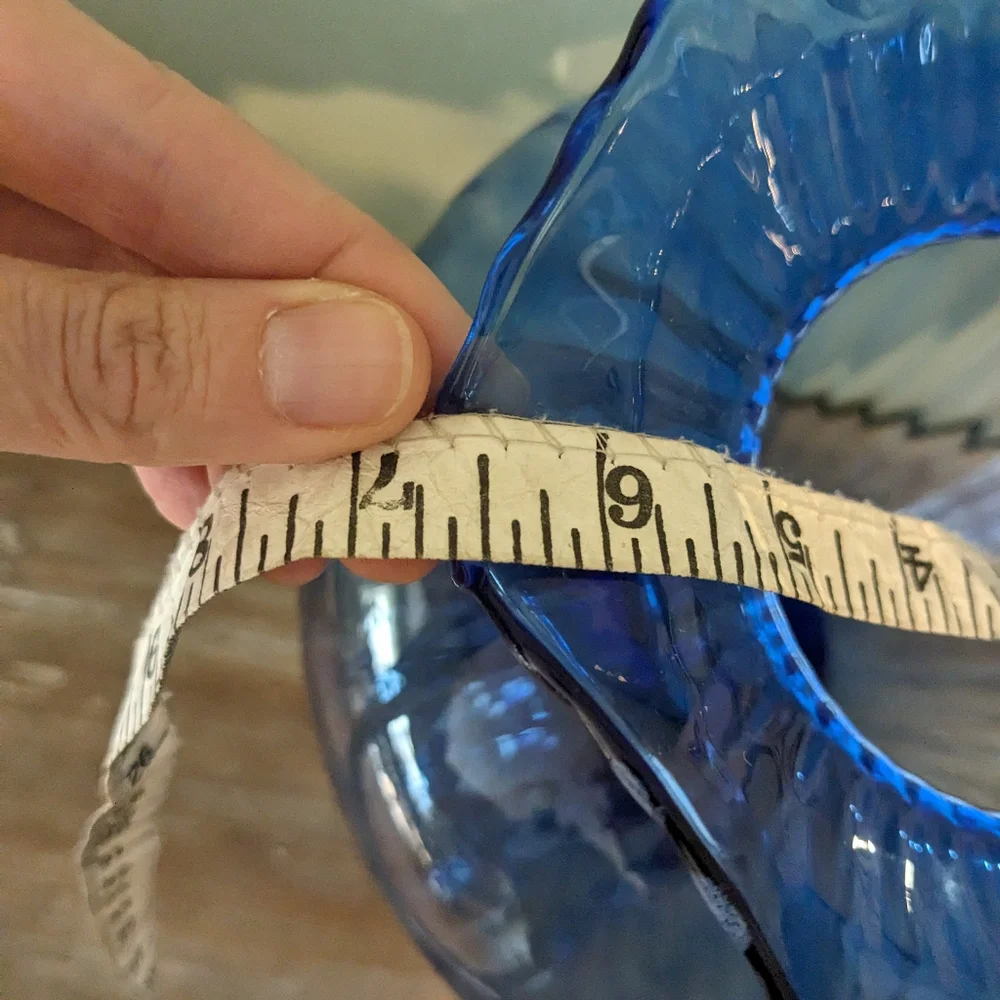 Murano Style Glassware Large Cobalt 